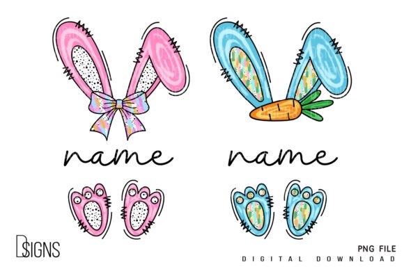 Download Kids Easter Monogram Bunny Sublimation - Kids easter Collection