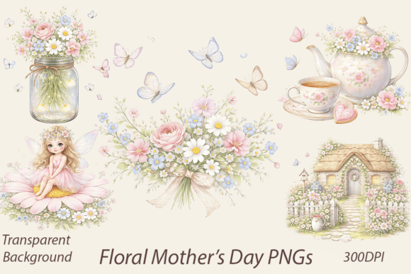 Download Whimsical Floral Clipart Bundle - Whimsical floral clipart Collection