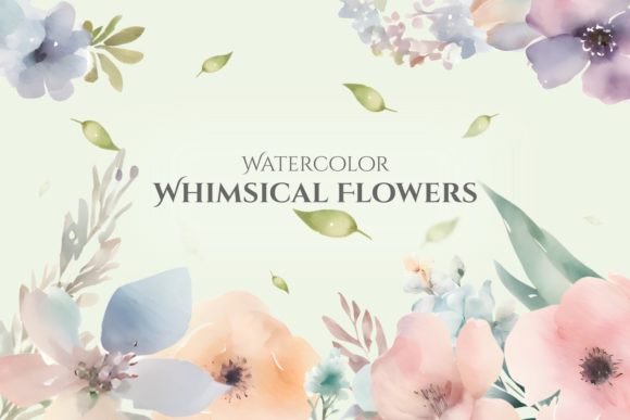 Download Watercolor Whimsical Floral Clipart - Whimsical floral clipart Collection