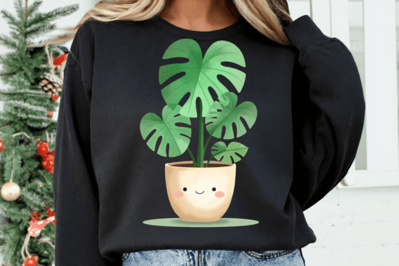 Download Cute Monstera Plant Kawaii Potted Plant - Potted plant Collection