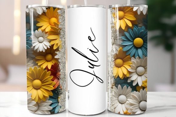 Download Vibrant Daisy Wrap Tumbler - Premium Resources